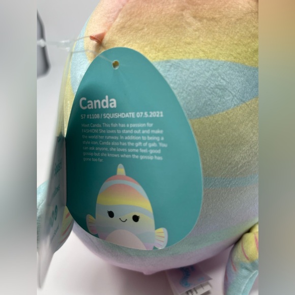 SQUISHMALLOW: ‘Canda’ the Fish Plush/Stuffed Animal. NEW with Tags - Picture 10 of 11